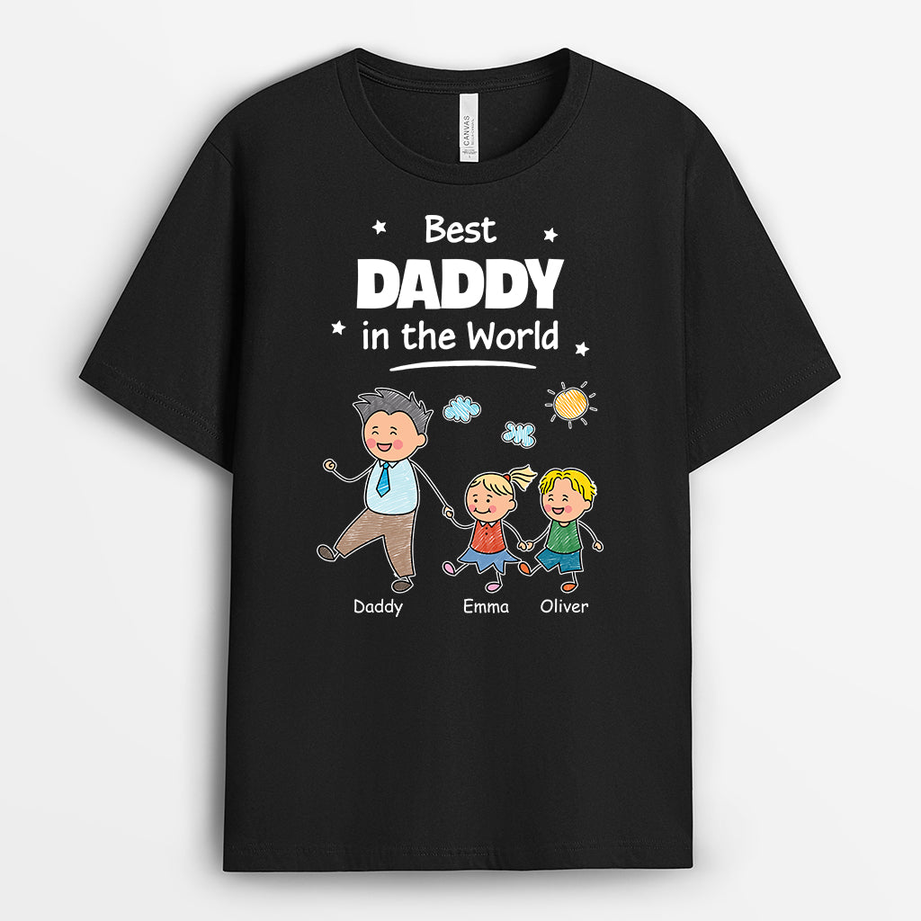 4904AUS1 personalized gifts for dad best daddy in the world tee shirt 4904A5M8B