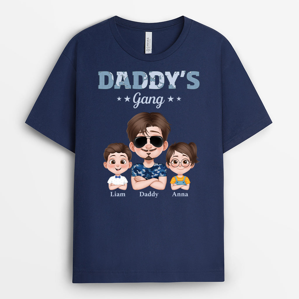 4911AUS1 personalized funny dad gifts cool daddys gang t shirt