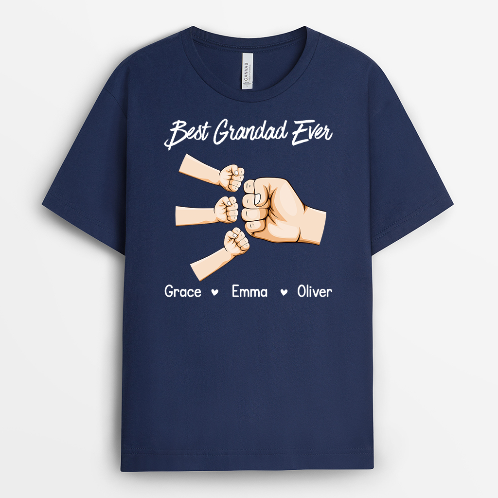 4912AUK2 personalised best daddy ever fist bump t shirt 4912A8I7B