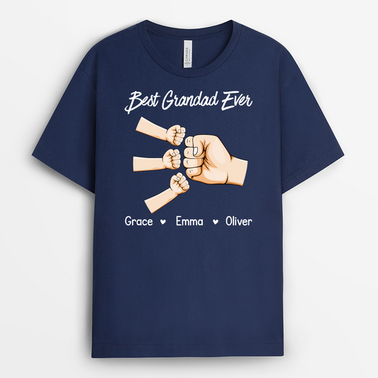 4912AUK2 personalised best daddy ever fist bump t shirt 4912A8I7B
