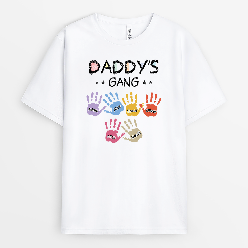 4914AUS1 custom dad t shirts handprint daddys gang 4914A6H5B