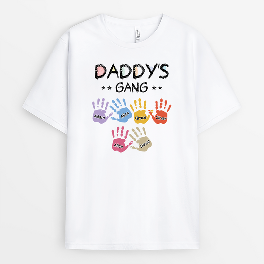4914AUS1 custom dad t shirts handprint daddys gang 4914A6H5B