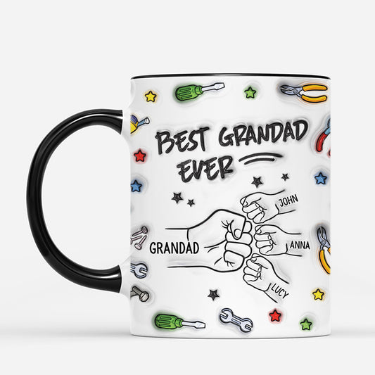 4919MUK2 personalised best dad ever 3d mug 4919M5I0B