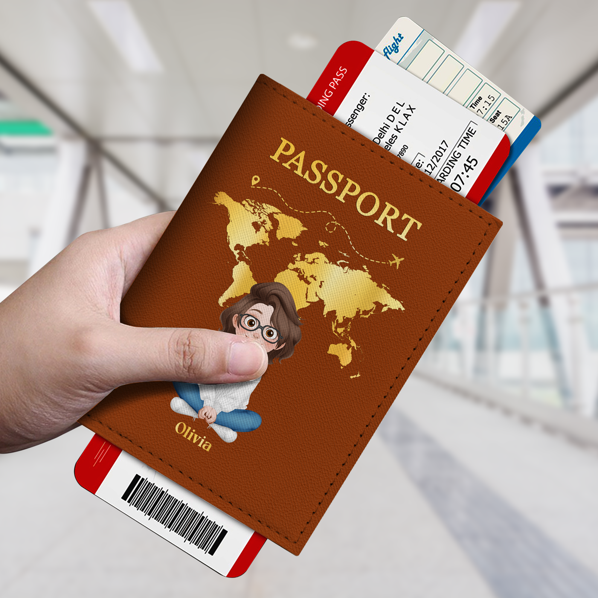 4969OUS2 personalised travel gifts leather passport cover with names 4969O3H0B