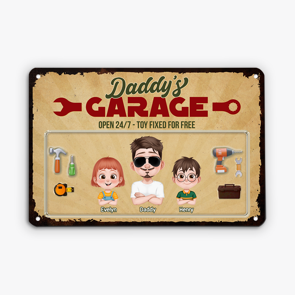 4972EUS1 Custom Metal Garage Signs Unique Gifts for Dad