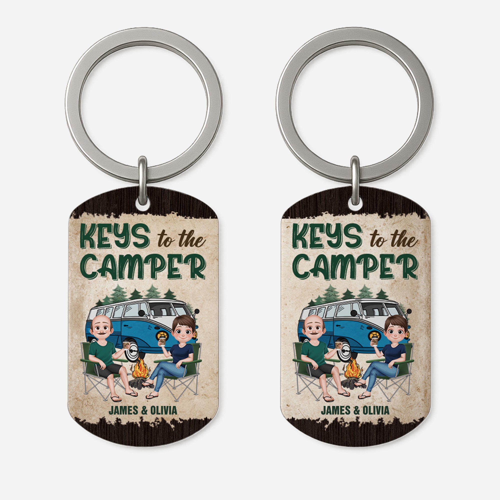 4989JUS1 custom camping gifts for couples keys to the camper_ keychain 4989JKQMG