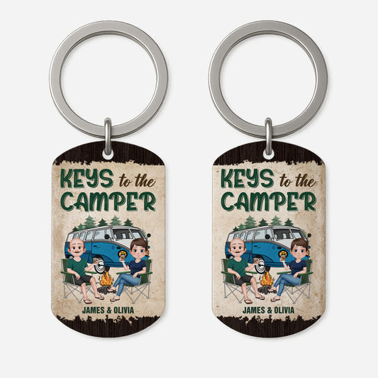 4989JUS1 custom camping gifts for couples keys to the camper_ keychain 4989JKQMG