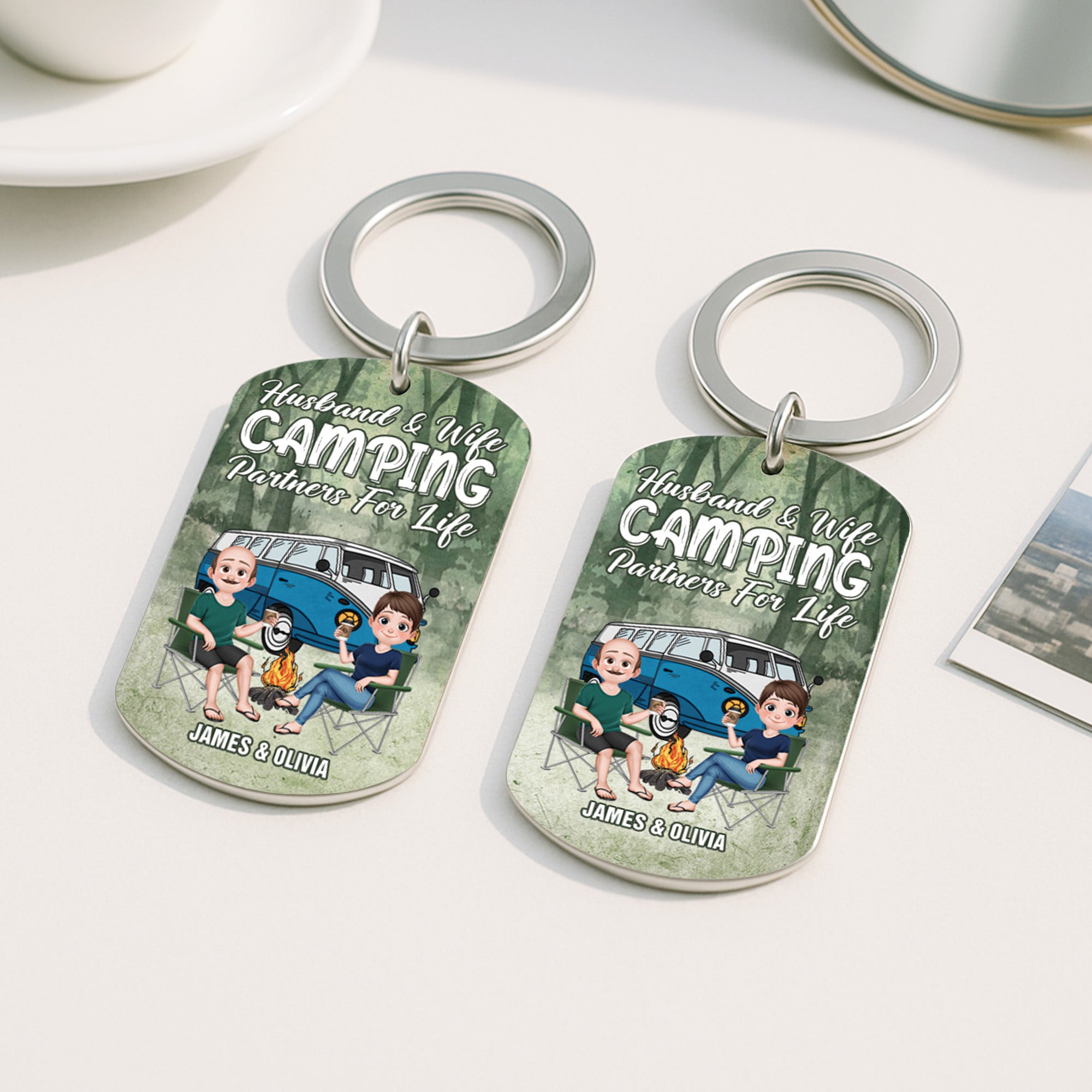 4989JUS2 custom camping gifts for couples keys to the camper_ keychain 4989JKQMG