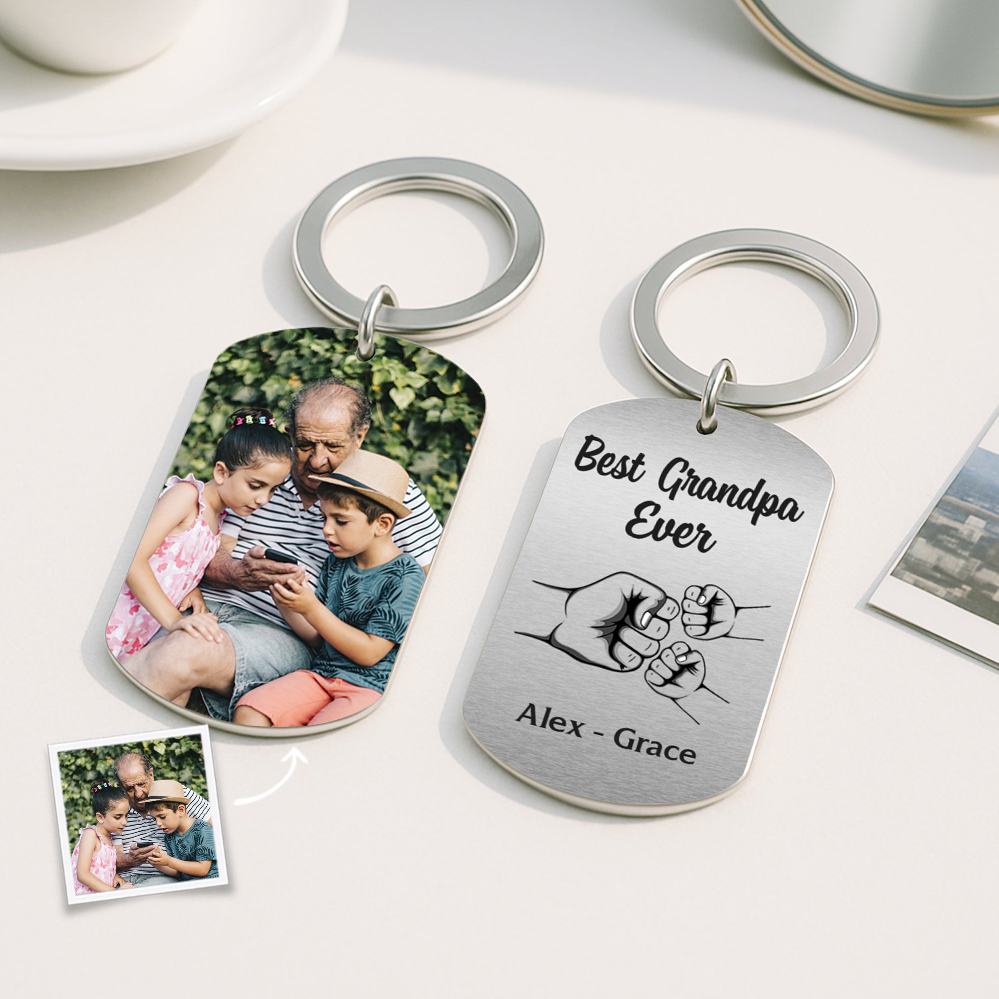 4991JUS2 personalized metal keychains with picture best dad ever gifts 4991J3LNB