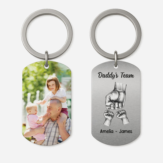 4992JUS1 personalized metal keychains with photo gifts for dad 4992J3KNB