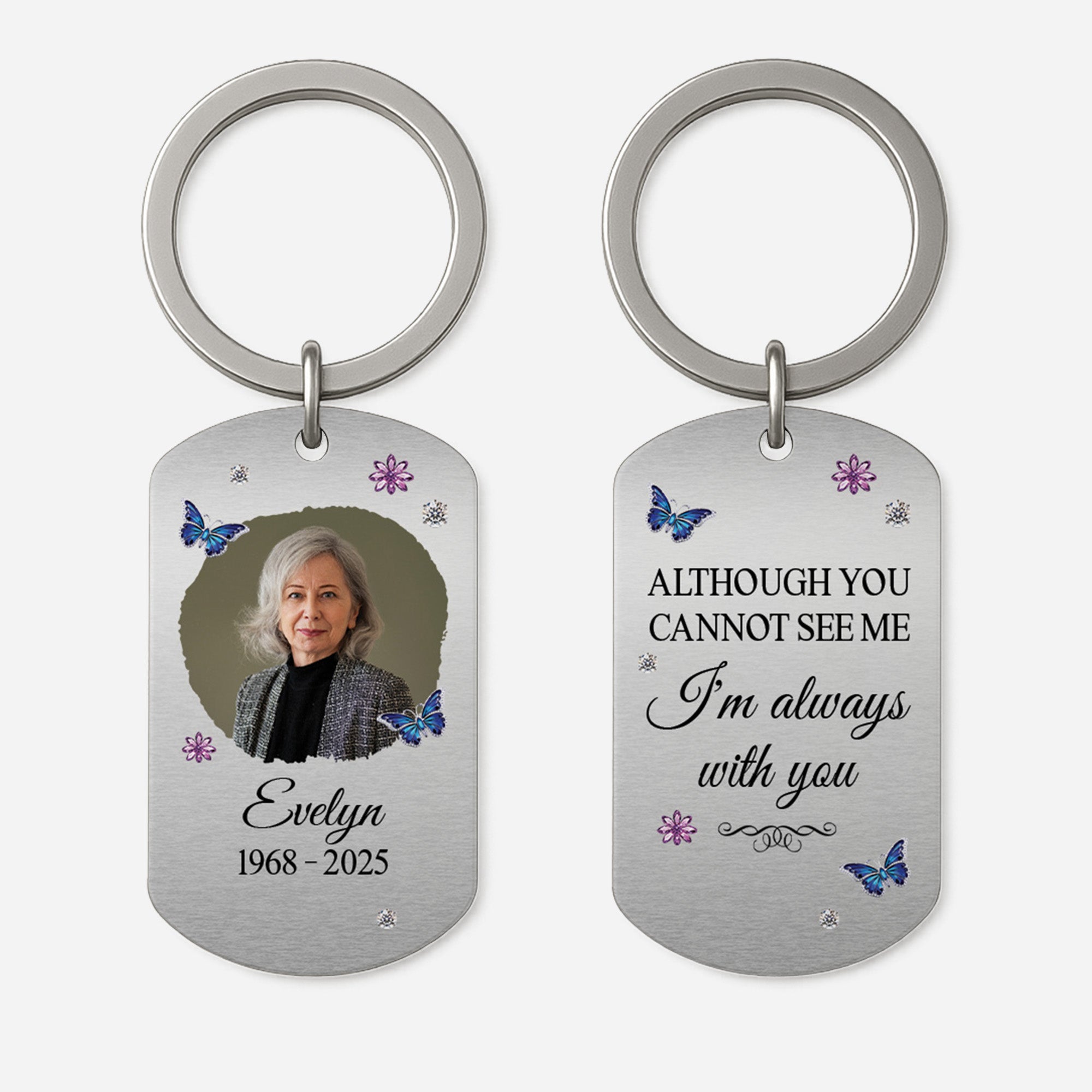 4995JUS1 personalized photo memorial gifts im always with you keychain 4995JTKMB