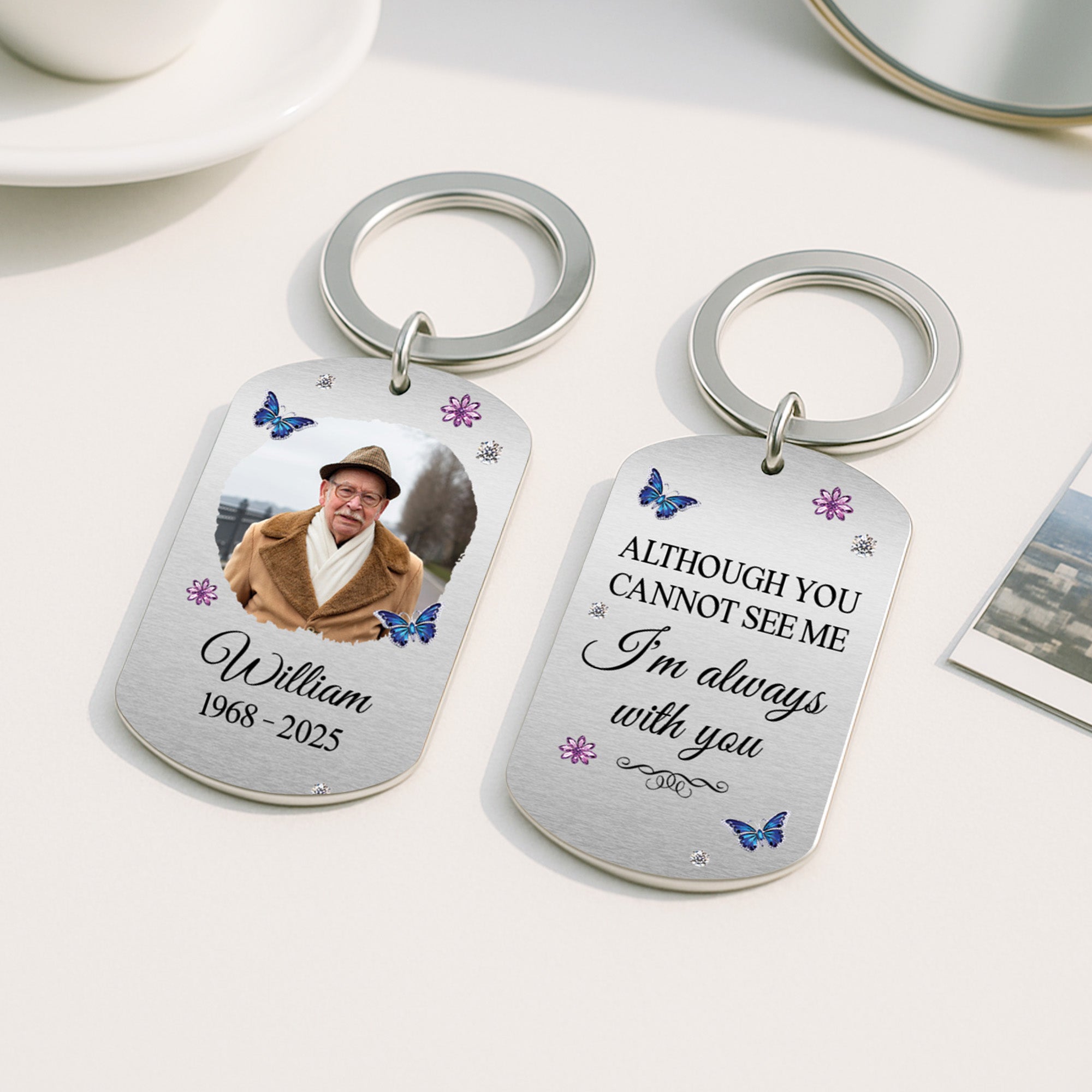 4995JUS2 personalized photo memorial gifts im always with you keychain 4995JTKMB