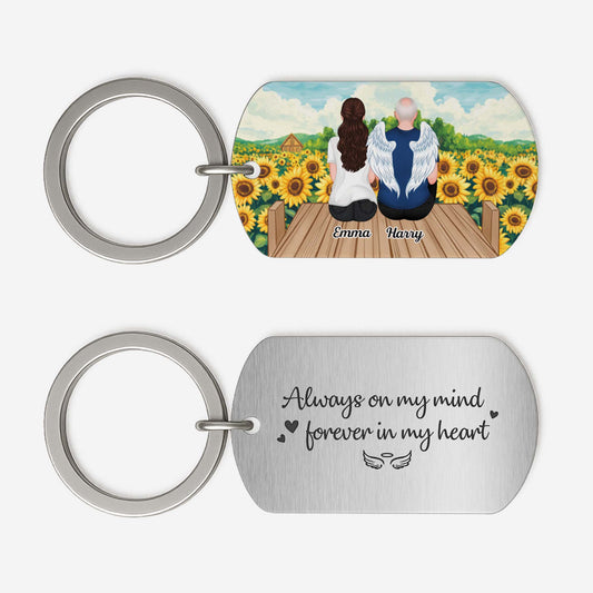 5000JUS1 personalized memorial keychains forever in my heart 5000J8TTI