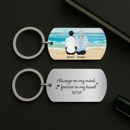 5000JUS2 personalized memorial keychains forever in my heart 5000J8TTI