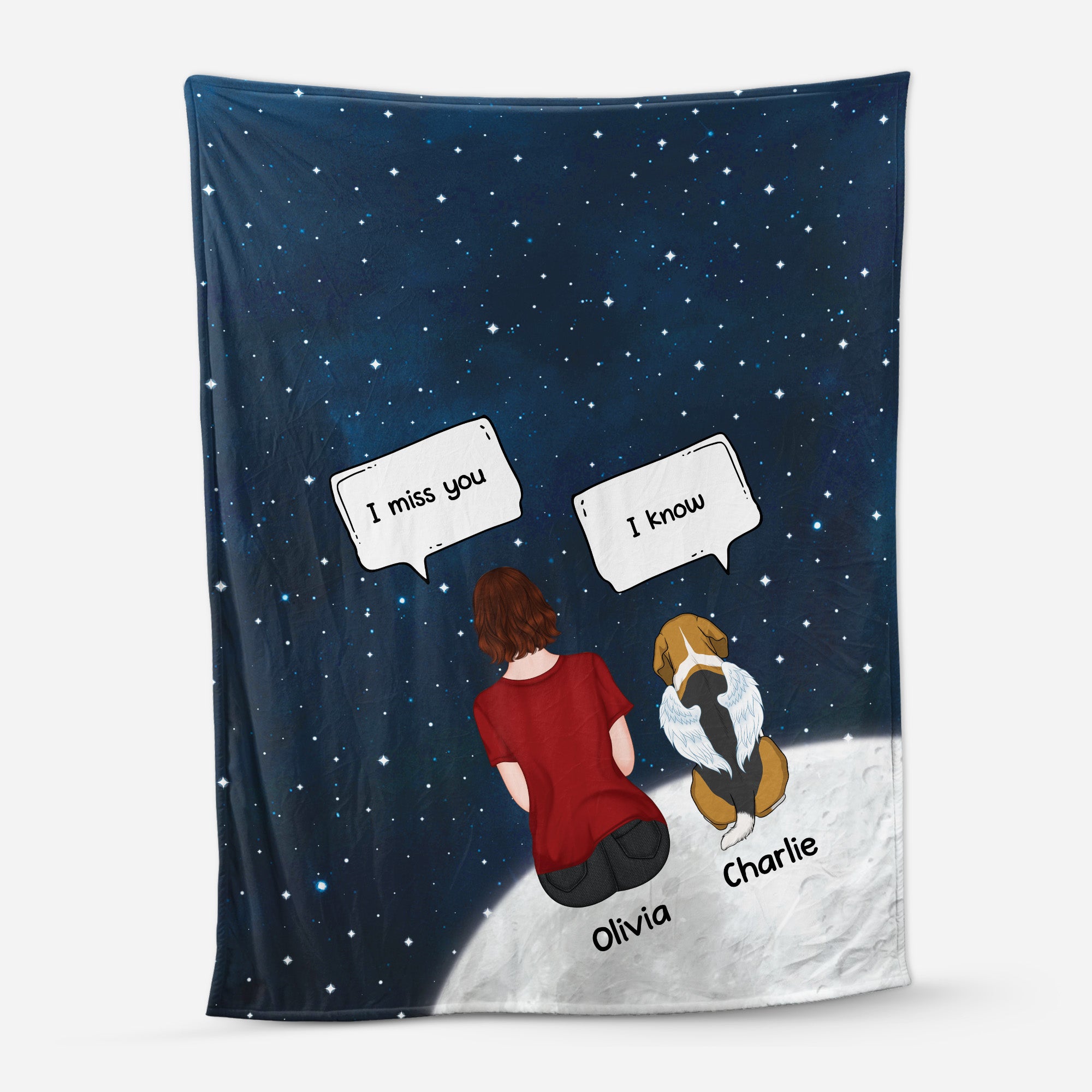 5001BUK1 personalized fleece blankets dog memorial gifts 5001BTGTC