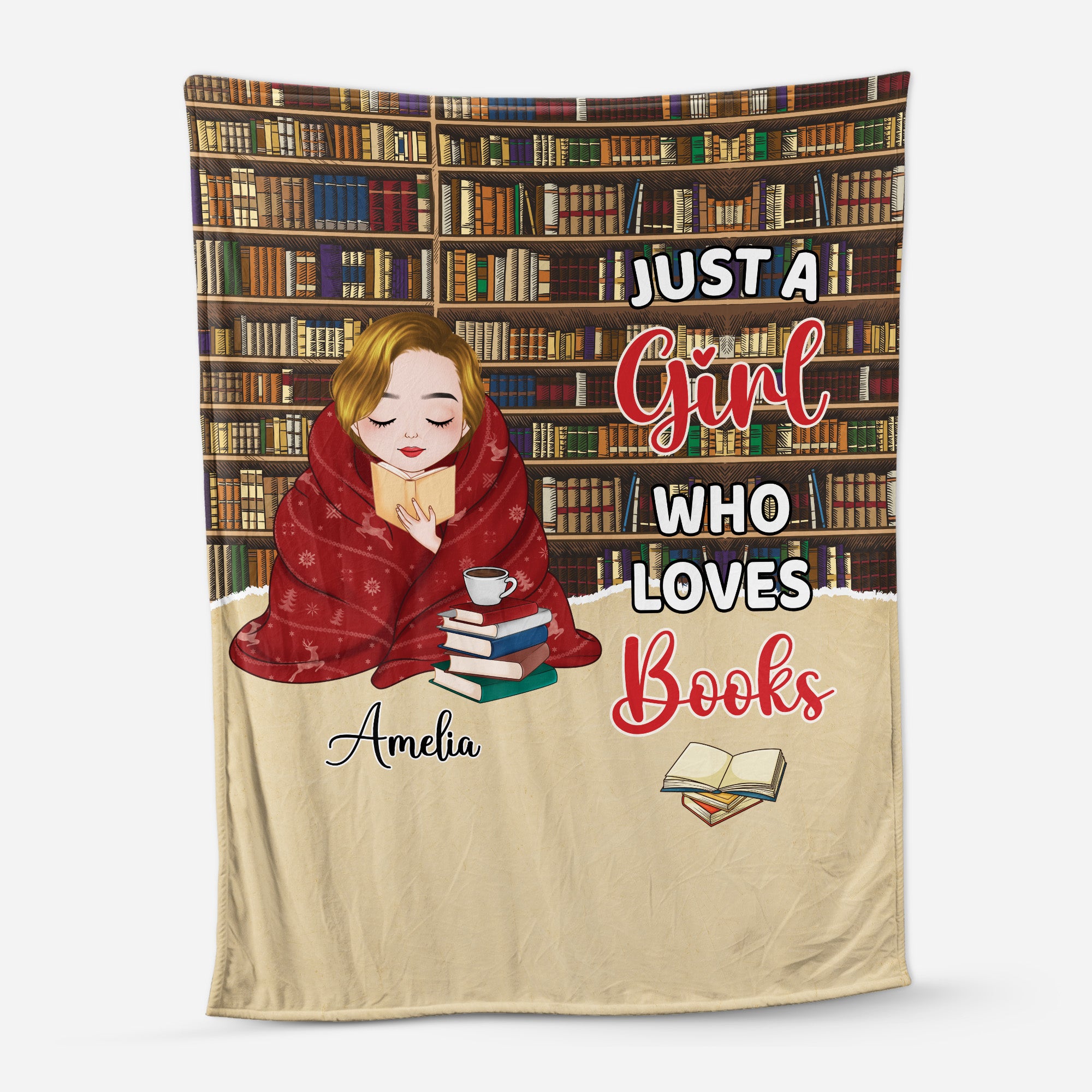 5002BUS1 personalized fleece blankets unique gifts for book lovers 5002B