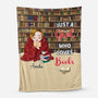 5002BUS1 personalized fleece blankets unique gifts for book lovers 5002B