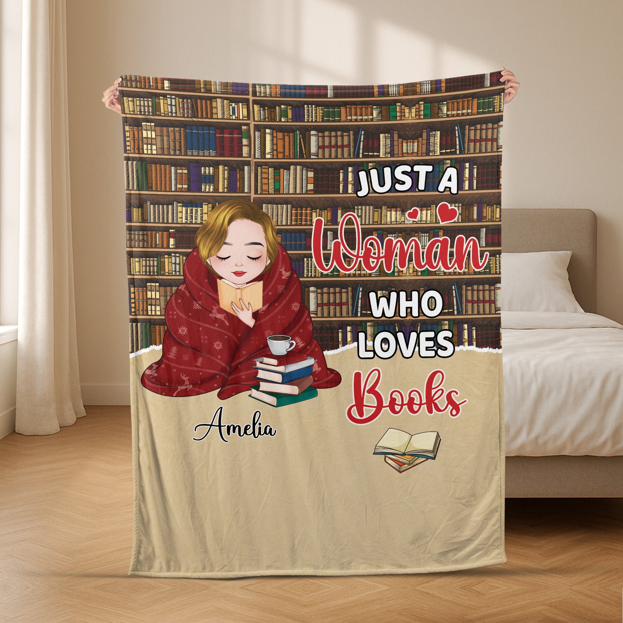 5002BUS2 personalized fleece blankets unique gifts for book lovers 5002B
