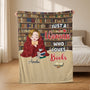 5002BUS2 personalized fleece blankets unique gifts for book lovers 5002B