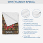 5002BUS4 personalized fleece blankets unique gifts for book lovers 5002B