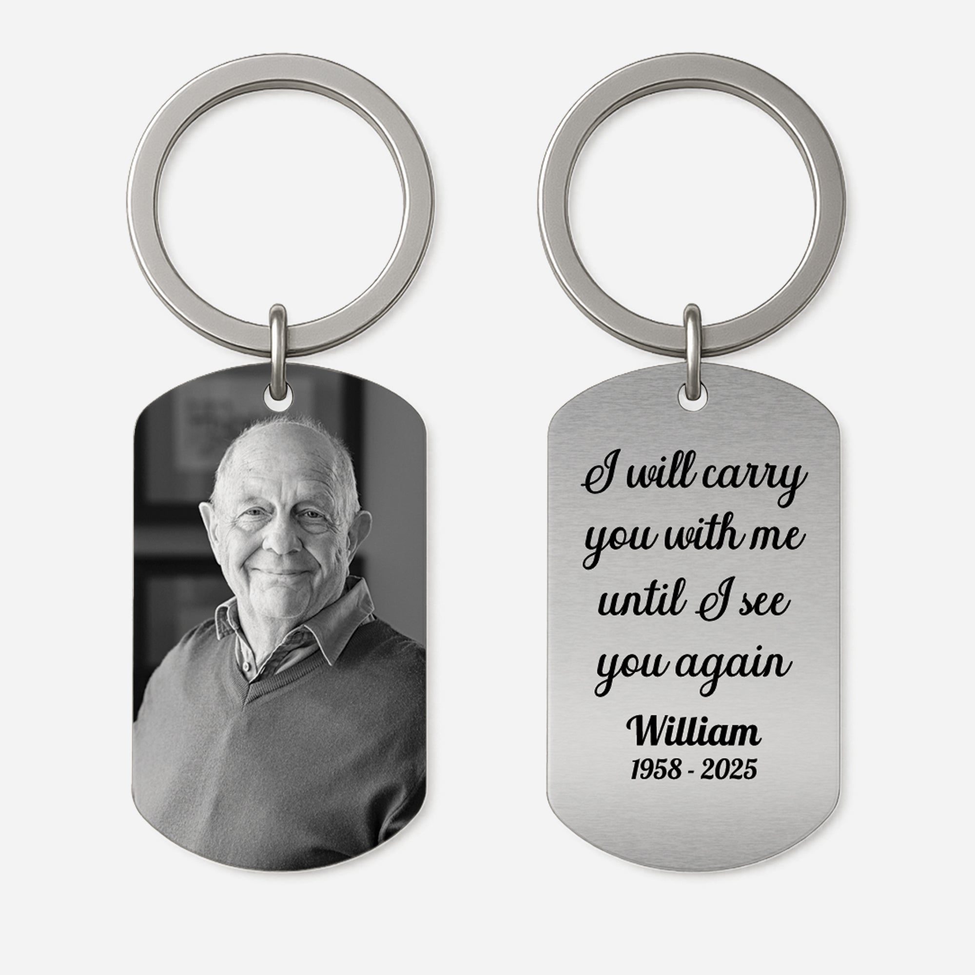 5010JUS1 custom memorial gifts until i see you again_ picture keychain 5010J6MAB