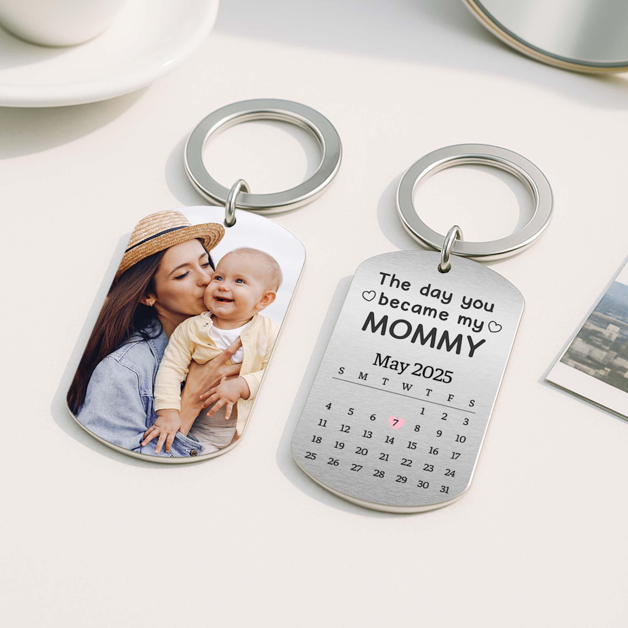 5011JUS2 personalized picture keychain unique calendar gifts for dad 5011JKLTB