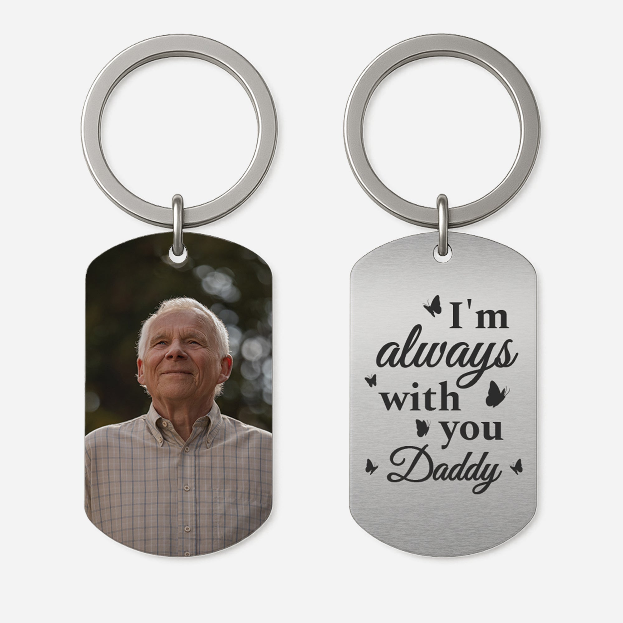 5014JUS1 personalized memorial gifts im always with you photo keychain 5014J