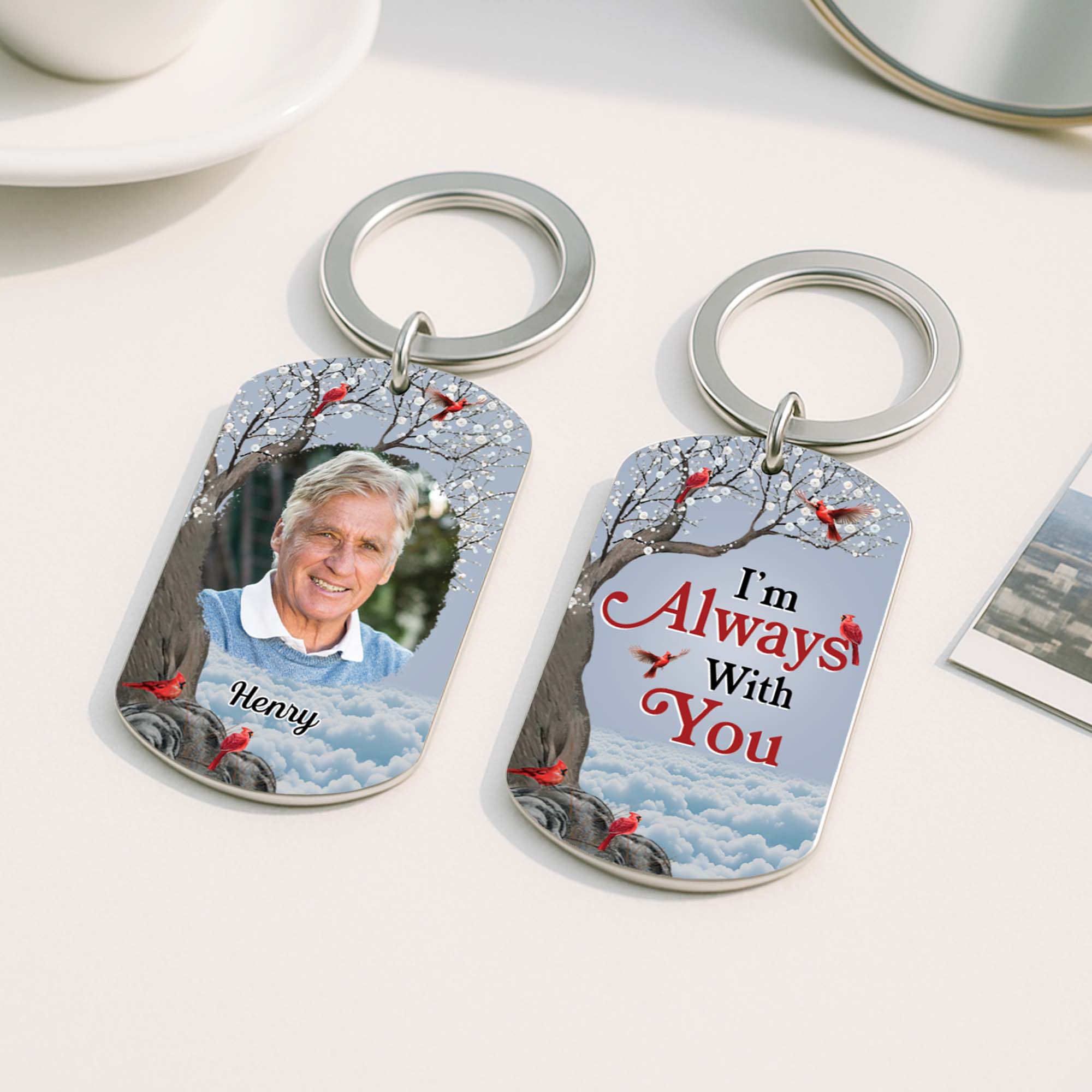 5015JUK2 personalised until i see you again_ picture memorial keychain 5015JKITA