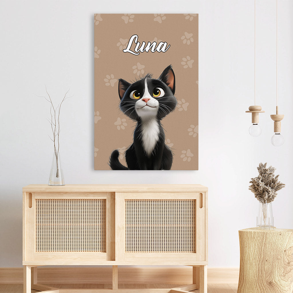 5032CUS3 personalized cat gifts for humans cute cat canvas prints 5032CKK5D