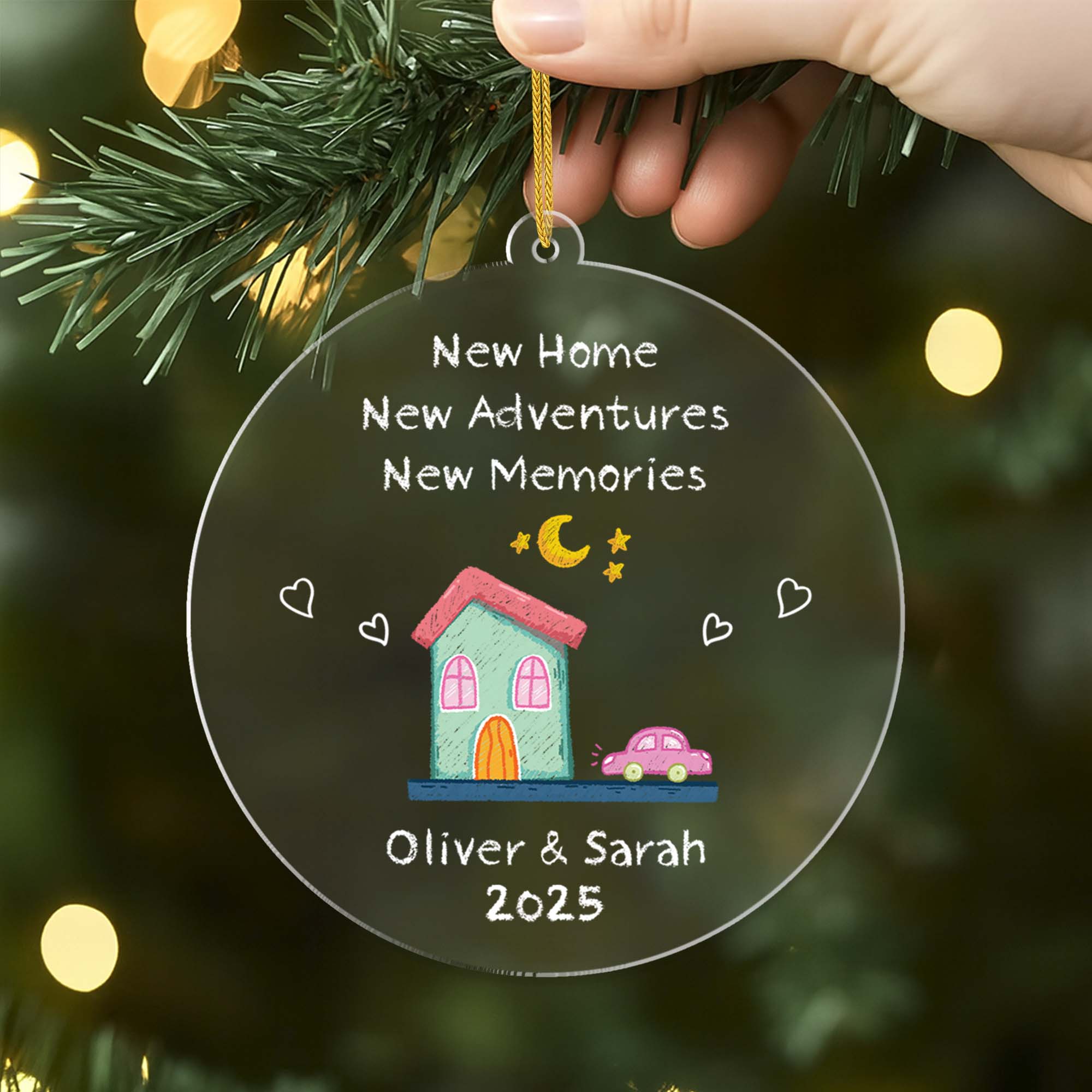 5038OUS2 personalized gifts for couples acrylic new home ornament 5038OTLNG