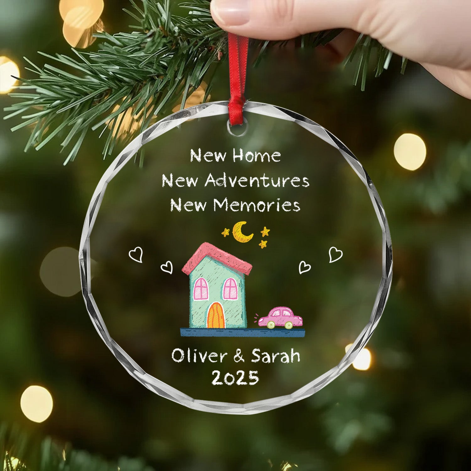 5038OUS2 personalized gifts for couples glass new home ornament 5038OTLNG