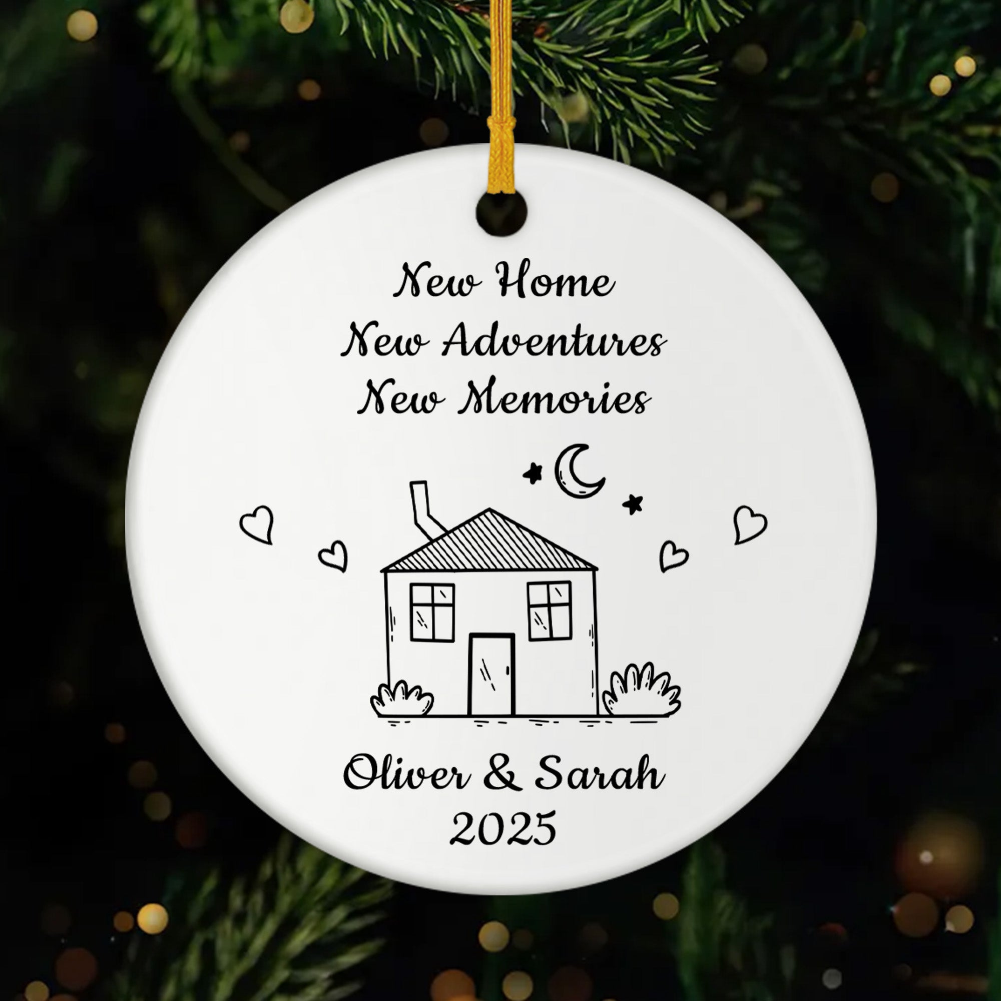 5039OUS1 personalized ceramic ornaments new home gifts for couples 5039O
