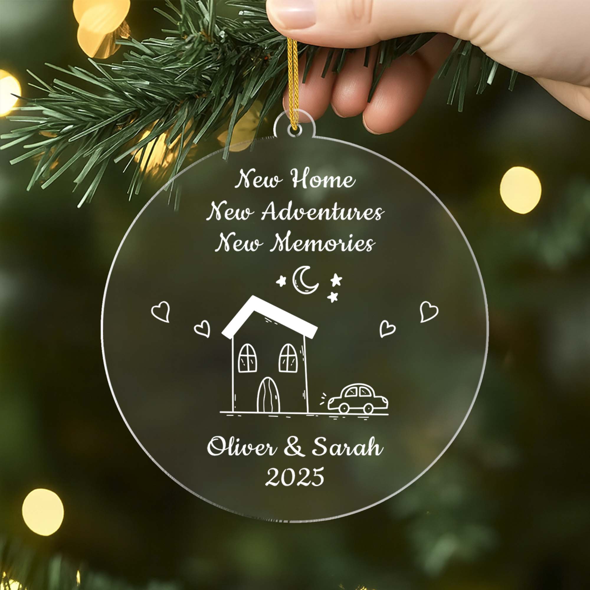 5039OUS2 personalized acrylic ornaments new home gifts for couples 5039OTMNG