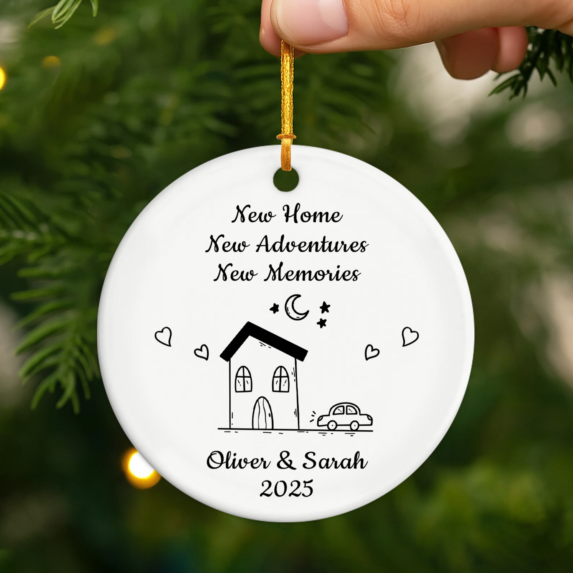 5039OUS2 personalized ceramic ornaments new home gifts for couples 5039O