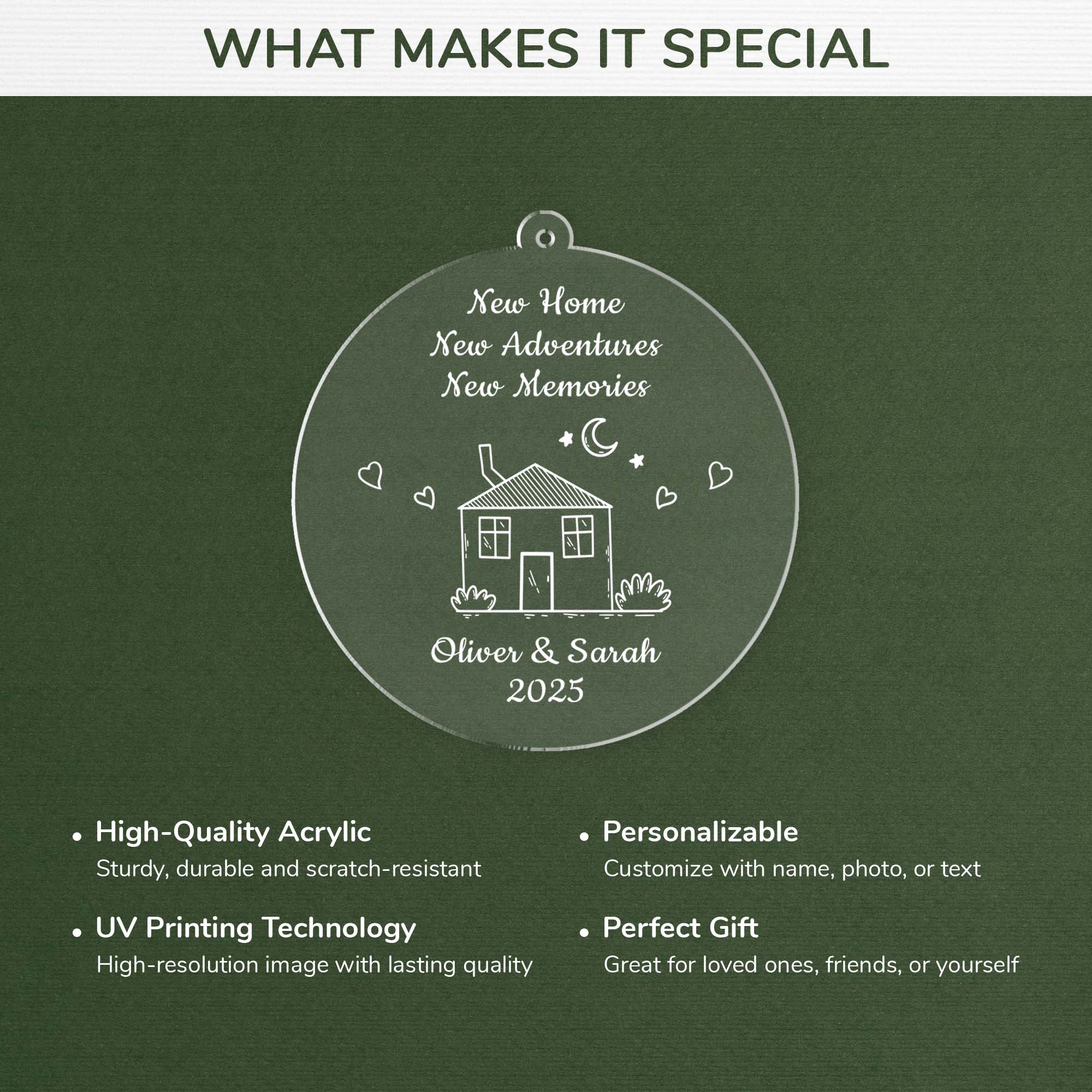 5039OUS4 personalized acrylic ornaments new home gifts for couples 5039OTMNG