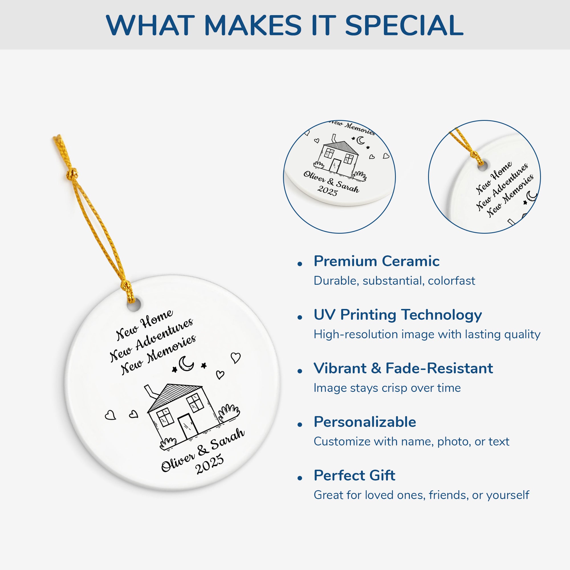 5039OUS4 personalized ceramic ornaments new home gifts for couples 5039O