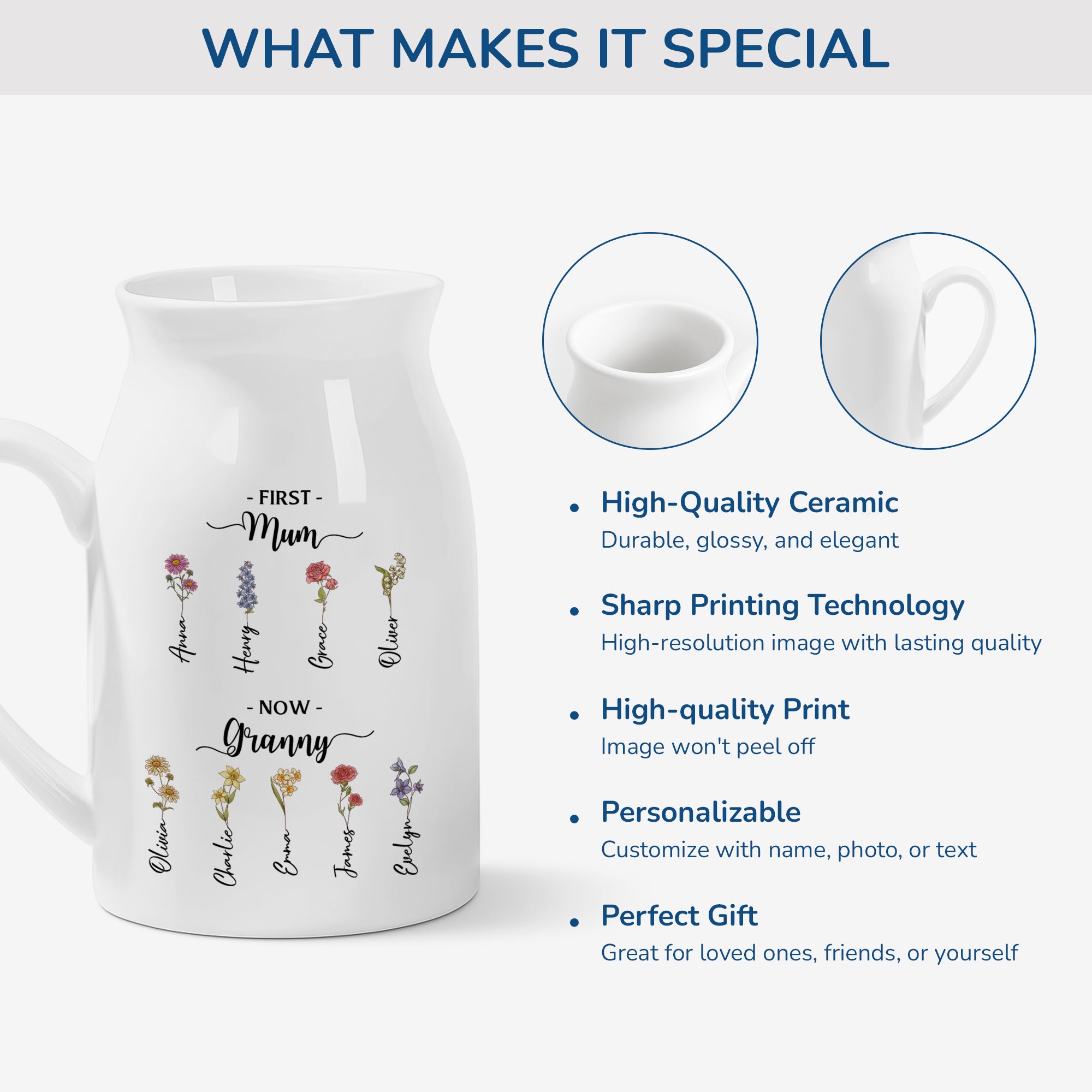 5040OUK4 personalized vases gifts for grandma first mom now grandma 5040OTYNA