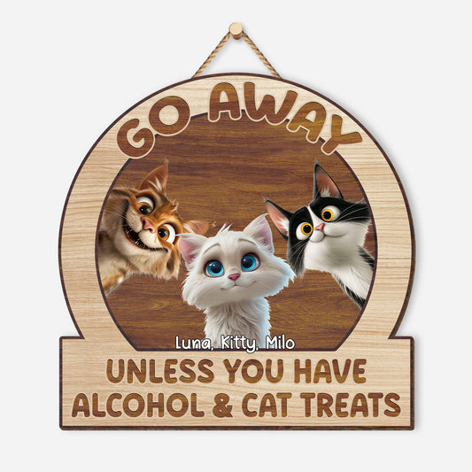 5044QUK1 custom go away wood sign_s funny gifts for cat owners 5044Q8YMD