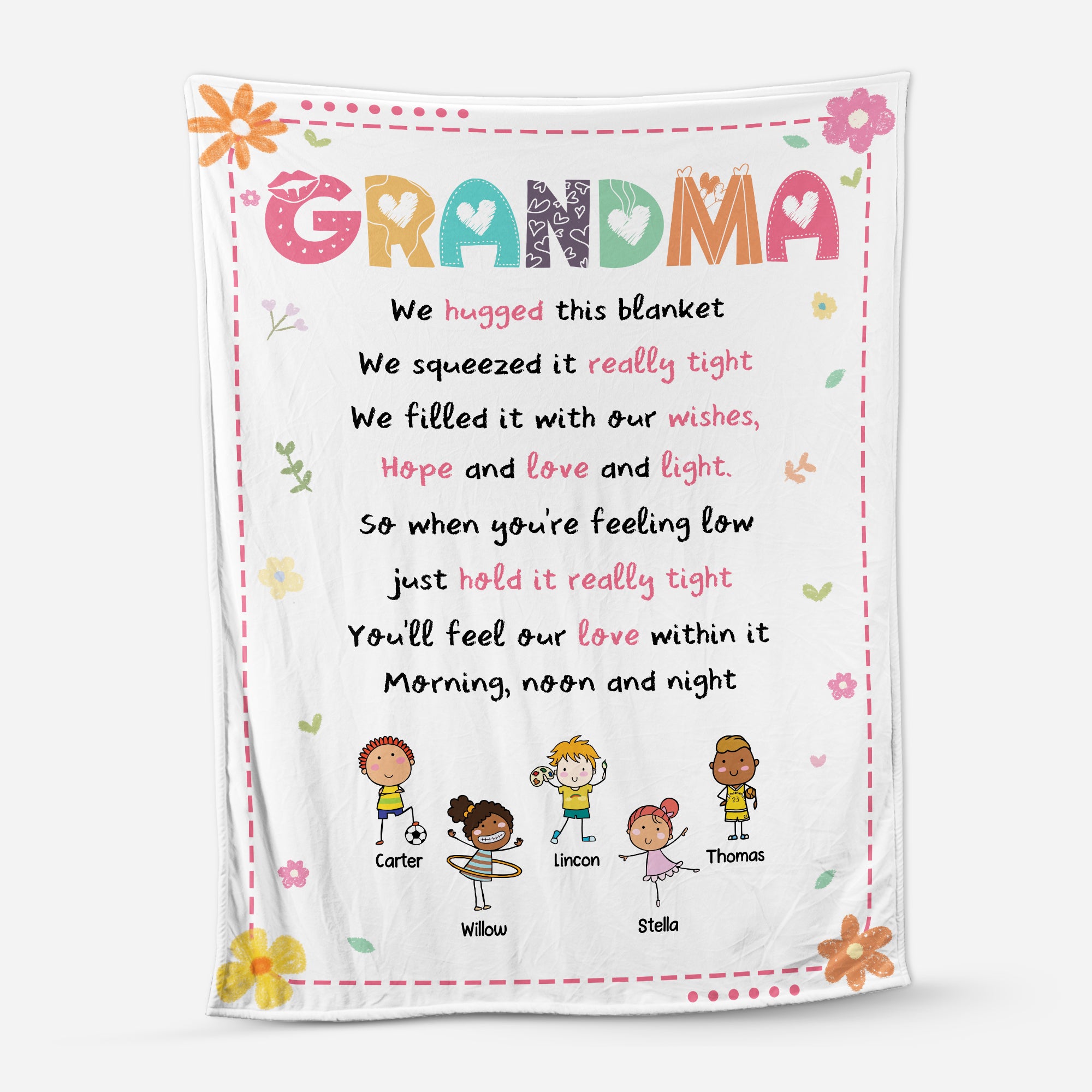 5059BUS1 personalized fleece blankets sentimental gifts for grandma 5059B6KNA