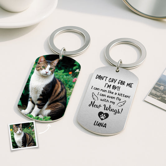 5065JUS2 personalized dog memorial gifts dont cry for me keychain 5065J6LND
