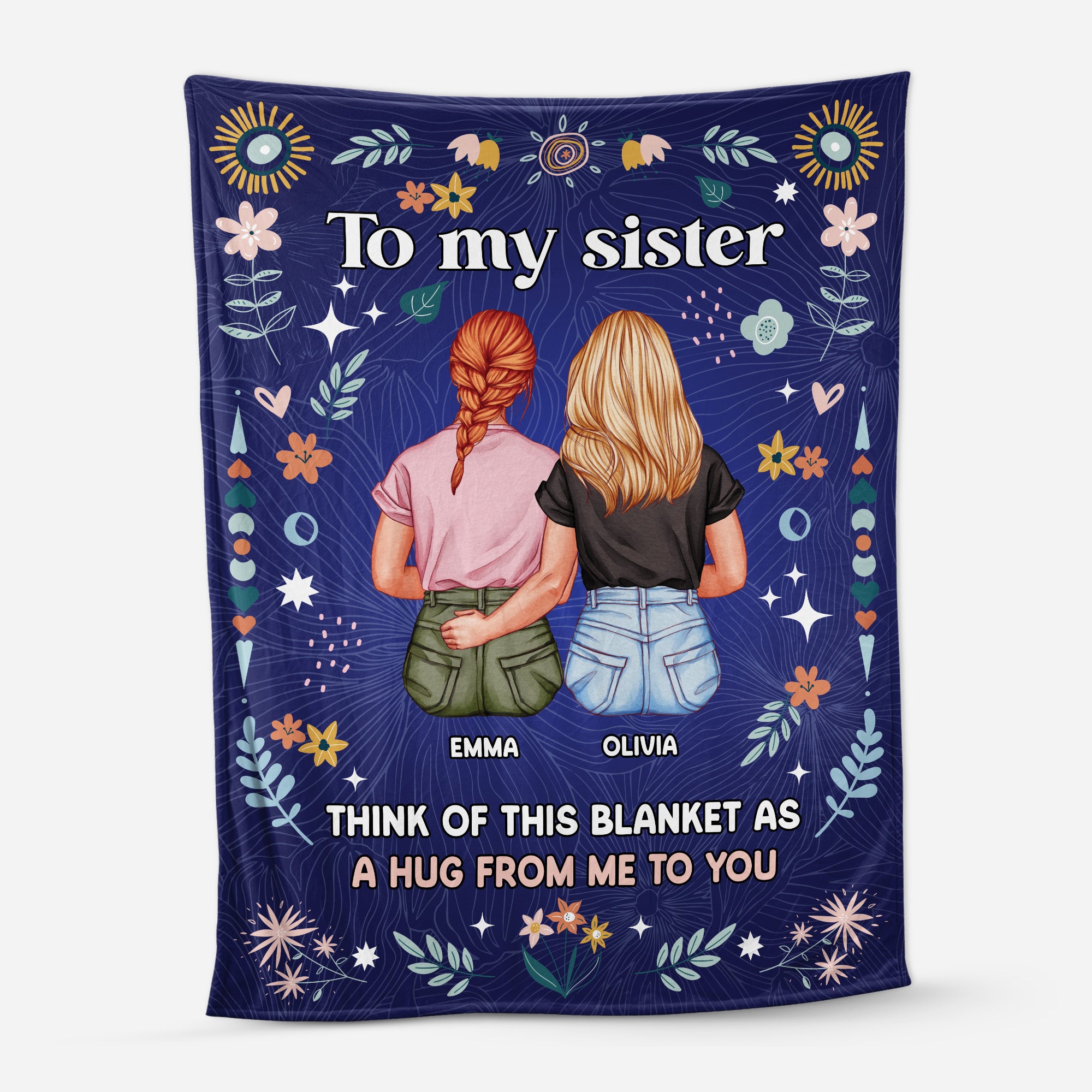 5075BUK1 custom gifts for sisters from sisters_ to my sister blanket_ 5075B8GTA