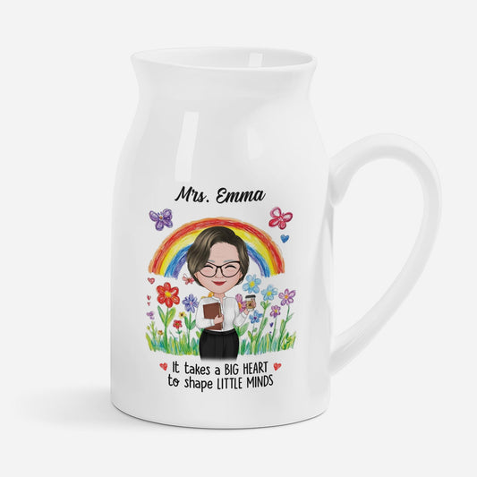 5080OUS1 personalized teacher vase it takes a big heart to shape little minds_ 5080O6HAA