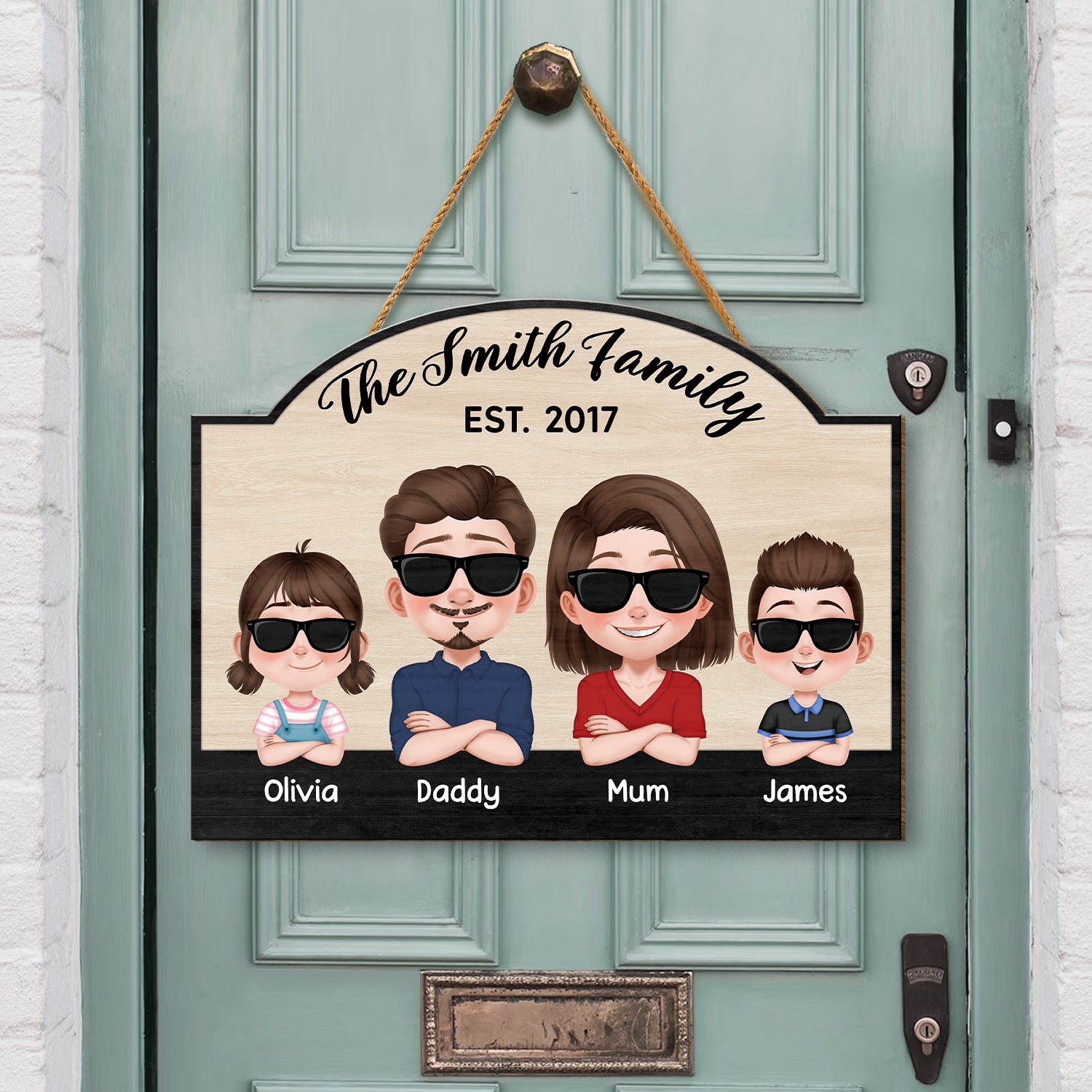 5086QUK2 personalized family gifts family name wood sign 5086Q8GMI