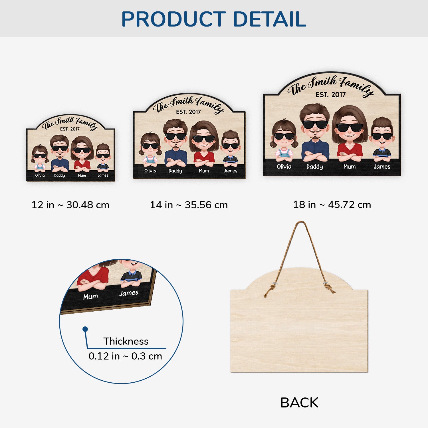 5086QUK3 personalized family gifts family name wood sign 5086Q8GMI