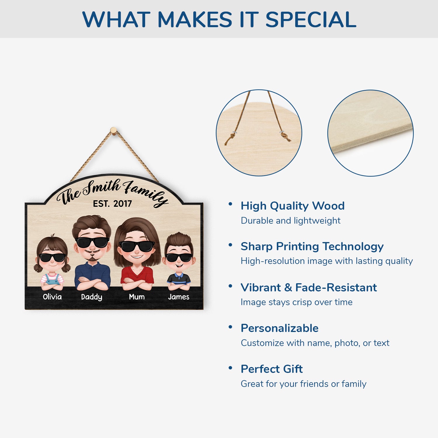 5086QUK4 personalized family gifts family name wood sign 5086Q8GMI