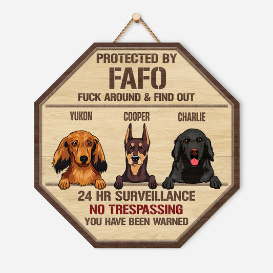 5087QUK1 custom dog gifts for owners funny no trespassing wood sign 5087QKYMC