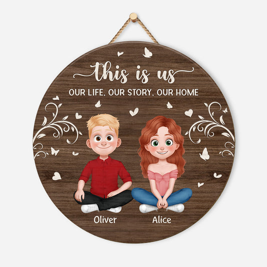 5091QUS1 personalized this is us wood sign gift for couple 5091Q