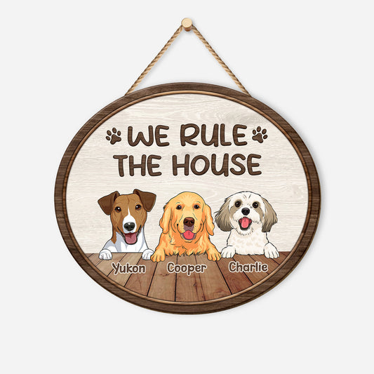 5094QUK1 personalised we rule the house wood sign for dog lovers 5094Q8ITC_b42071f1 3b1f 4fac 9ca9 b2898133b522