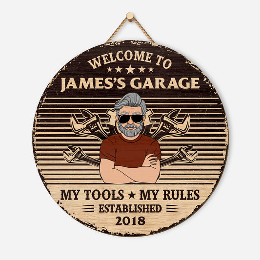 5099QUK1 personalized gag gifts for men funny garage signs_ wooden 5099QKLMB
