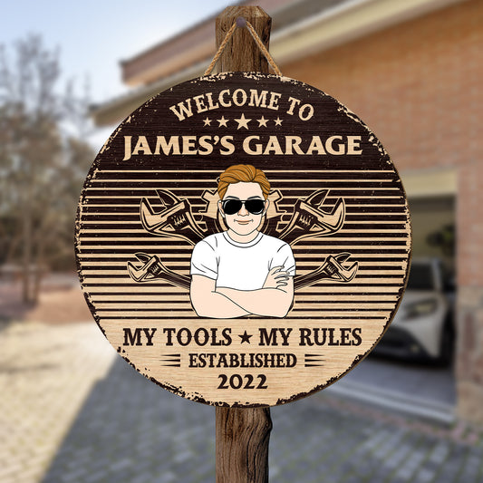 5099QUK2 personalized gag gifts for men funny garage signs_ wooden 5099QKLMB
